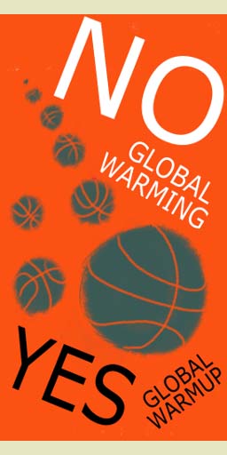 no to global warming, composition, abstract painting, conceptual art, sports art, Nicholaas Chiao